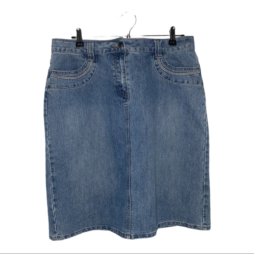 Christopher & Banks Jean Skirt. Stretch. Size 12